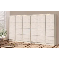 Sliding wardrobe 4.6 m "From 4 parts" six-door